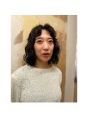 癖毛風グランジパーマ