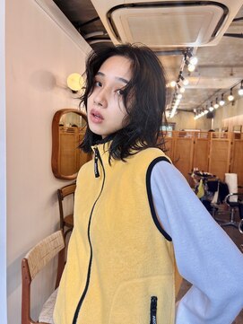 ヒュージ 表参道(huge) レイヤーカット/顔周りカット/ニュアンスパーマ/レイヤー/前髪