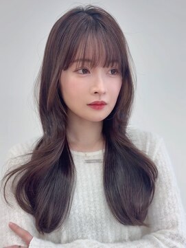 アース コアフュールボーテ 長岡店(EARTH coiffure beaute) ナチュラルベージュ_ヨシンモリ_顔周りレイヤー_レイヤーカット