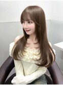 ヘーゼルベージュ レイヤーカット 韓国ヘア