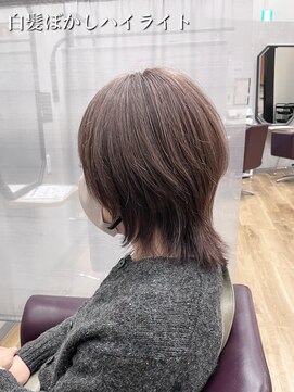 キセイ イオンモール新利府北館店(KISEI) 上品白髪ぼかしハイライト30代40代50代60代大人のショートウルフ