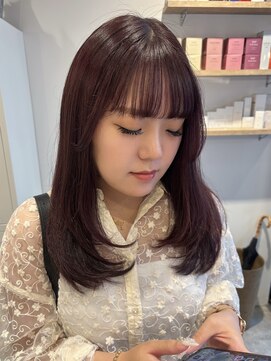 リタ 川崎(rita.) 小辻 韓国風☆レイヤーカット×チェリーレッド アディクシー