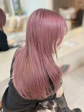 ウリ 横浜(uli) ホワイトピンク×ロングレイヤー