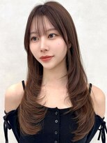 アッシュ 新杉田店(Ash)&nbsp;新杉田レイヤーカット韓国ダブルカラー顔周り前髪カットボブ