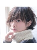 大人かわいい 小顔イメチェン ショートボブ×グレージュカラー