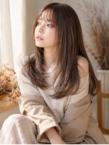 ビーワールド(B WORLD) 【藤枝】シアーベージュの艶感ロングレイヤー