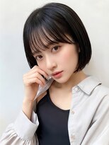 ヴィオドラジェ(vieo dragee)&nbsp;30代40代ボブ×前髪あり暗髪切りっぱなしカット