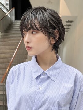 トリッカ 銀座(tricca) マッシュショート/ニュアンスパーマ/ダークグレージュ/ウェット