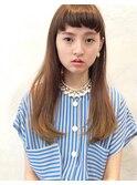 ザクザクラウンド前髪×グラデーションカラー