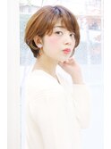 【30代40代50代】　大人女性の耳かけショートボブ