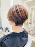 外国人風バレイヤージュショート【RENJISHI 松岡】