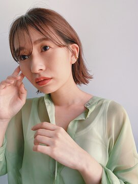 フィルムス 新宿(FILMS) 斜めバング/グレージュカラー/デザインカラー/シルキーベージュ