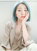 エメラルドグリーンボブ_マロンベージュAラインボブ_8166