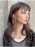 インナーカラー　グラデーション　ブリーチ　ハイトーン　春