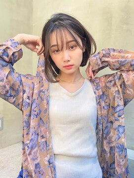 エイミー(Aimee) Aimee 町田 ニュアンスボブ×アイスグレージュ