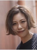 ショートボブ/外ハネ/30代/40代/梅田/