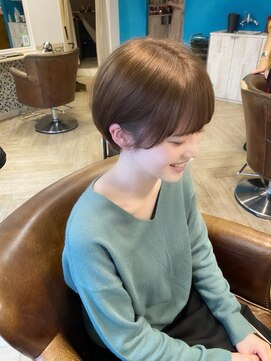 ラヴィズム 長岡店(LUVISM) ショートカット丸みショート耳掛けひし形小顔 10代20代30代