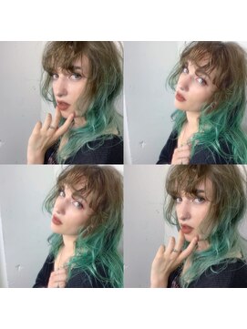 キジ(KIJI) ★ミントグリーン×外国人風グラデーションカラー★