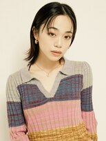 オンク 新宿(onk)&nbsp;黒髪/グレーベージュ/レイヤーロング/前髪パーマ[新宿駅]