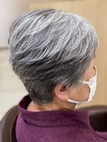 シーズンプラス(SEASON PLUS) 50代60代70代80代　グレイへア【SEASON＋野入】オン眉ショート2