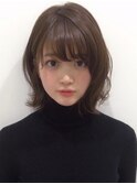 美髪シアーカラーピンクブラウンショートカット切りっぱなしボブ