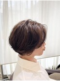 ふんわりパーマショートボブ