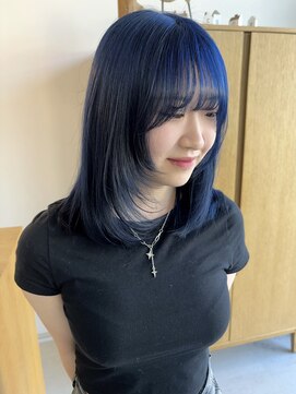 ミリ 奈良店(mm) ブルー/ネイビーブルー/髪質改善トリートメント/近鉄奈良