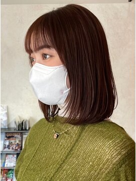 ビスクヘアデザイン(bisq hair design) ピンクブラウン　艶髪　髪質改善　韓国風　顔まわり　顔周り