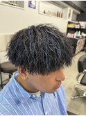 【ハイライトツイスパ】束感マッシュパーマ!