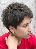 ツーブロックマッシュショートレイヤースパイキーショートヘア