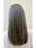 髪質改善グレイアッシュカラー