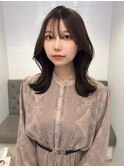 韓国/顔周りレイヤー/ダブルカラー/ベージュ/前髪新潟長岡宮関