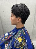 MEN'SHAIRウルフカルマパーマメンズショートイージーパーマ