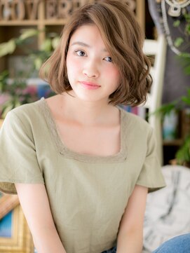 カバーヘア ブリス 川口(COVER HAIR bliss) 抜け感…外国人風ハイライトカラー小顔ボブh4川口10代20代30代