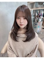 ロンドリゼル 札幌(Lond RiseL) チャコール/オリーブグレー/レイヤーカット小顔顔周り韓国札幌