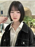 冬カラー◎切りっぱなしボブ×外ハネ20代30代