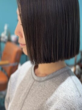 【守り髪】×ダークカラーボブ