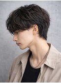 ハンサムショートメンズ刈り上げマッシュナチュラル横顔美人