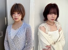 《キティ》レイヤーカット/レイヤーボブ/モテヘア/ベージュカラー/暖色カラー/ブリーチなしダブルカラー