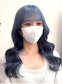 ブリーチカラー　ブルーアイスブルー