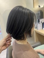 ファースト 長町店(first)&nbsp;【暗髪×レイヤーヘア】ボブベースの長さにふんわりと大人髪