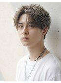 ビジネスメンズニュアンスパーマ短髪刈り上げセンターパーマ