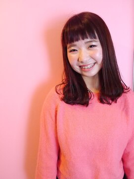 ヘアメイク オブジェ(hair make objet) ベリーカラーなロングボブ