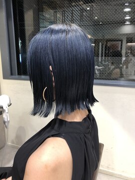 トルネード(TORNADO) 韓国風切りっぱなしボブ ブルーブラックネイビー タンバルモリ