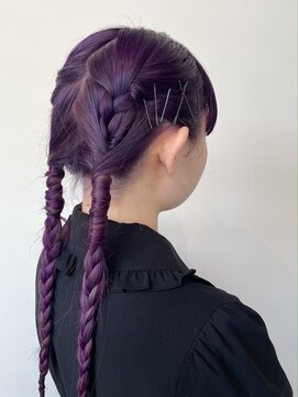 アトリエ ポルト(atelier porto) 【 porto神戸 】purple×編み込みarrange