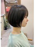 スッと収まるショートボブ×マロンベージュ【梅田/中崎町】