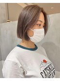 ナチュラルボブ/ショートボブココアベージュ 大人肩上ボブ