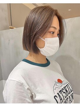 ガリカ 横浜(Gallica) ナチュラルボブ/ショートボブココアベージュ 大人肩上ボブ