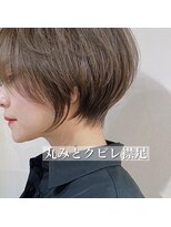髪質改善と縮毛矯正の専門店 サンティエ(scintiller)&nbsp;大人綺麗な小顔襟足スッキリショートボブ　30代40代50代
