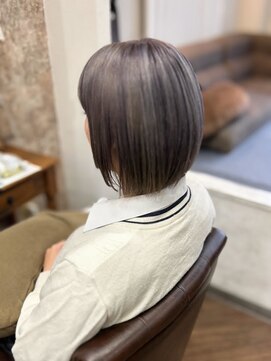 ヘアー クリアー 牟礼本店(hair clear) 赤みを抑えたシルバーグレイスタイル